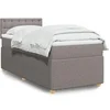 Image de Sommier à lattes de lit avec matelas Taupe 90x200 cm Tissu 3287357