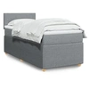 Image de Sommier à lattes de lit avec matelas Gris clair 100x200cm Tissu 3287360