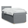 Image de Sommier à lattes de lit avec matelas Gris clair 100x200cm Tissu 3287367