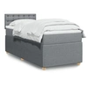 Image de Sommier à lattes de lit avec matelas Gris clair 100x200cm Tissu 3287381