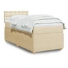 Image de Boxspring met matras stof cràmekleurig 100x200 cm3287386