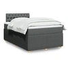 Image de Sommier à lattes de lit avec matelas gris foncé 120x190cm tissu 3287403