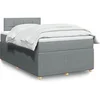Image de Sommier à lattes de lit avec matelas Gris clair 120x200cm Tissu 3287423