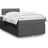 Image de Sommier à lattes de lit avec matelas Gris foncé 120x200cm Tissu 3287431