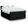 Image de Sommier à lattes de lit avec matelas Noir 140x190 cm Tissu 3287446