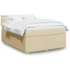 Image de Boxspring met matras stof cràmekleurig 140x190 cm3287470