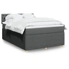 Image de Sommier à lattes de lit avec matelas Gris foncé 140x200cm Tissu 3287487