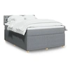 Image de Sommier à lattes de lit avec matelas Gris clair 160x200cm Tissu 3287514