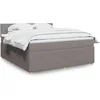 Image de Sommier à lattes de lit avec matelas Taupe 180x200 cm Tissu 3287539