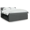 Image de Sommier à lattes de lit avec matelas Gris foncé 180x200cm Tissu 3287543
