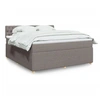 Image de Sommier à lattes de lit avec matelas Taupe 180x200 cm Tissu 3287546