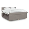 Image de Sommier à lattes de lit avec matelas Taupe 180x200 cm Tissu 3287553