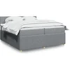 Image de Boxspring met matras stof lichtgrijs 200x200 cm3287556