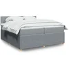 Image de Boxspring met matras stof lichtgrijs 200x200 cm3287563