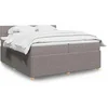 Image de Sommier à lattes de lit avec matelas Taupe 200x200 cm Tissu 3287567