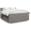 Image de Sommier à lattes de lit avec matelas Taupe 200x200 cm Tissu 3287574