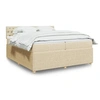 Image de Boxspring met matras stof cràmekleurig 200x200 cm3287575