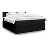 Image de Boxspring met matras stof zwart 200x200 cm3287579
