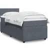 Image de Sommier à lattes de lit et matelas Gris foncé 80x200 cm Velours 3287591