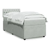 Image de Boxspring met matras fluweel lichtgrijs 80x200 cm3287596