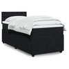 Image de Sommier à lattes de lit avec matelas Noir 90x200 cm Velours 3287640