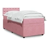 Image de Sommier à lattes de lit avec matelas Rose 90x200 cm Velours 3287643