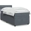 Image de Sommier à lattes de lit et matelas Gris foncé 90x200 cm Velours 3287645