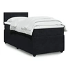 Image de Sommier à lattes de lit avec matelas Noir 90x200 cm Velours 3287652