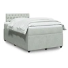 Image de Sommier à lattes de lit et matelas gris clair 120x190cm velours 3287692