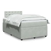 Image de Sommier à lattes de lit et matelas Gris clair 120x200cm Velours 3287722