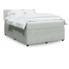 Image de Sommier à lattes de lit et matelas Gris clair 140x190cm Velours 3287728