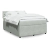 Image de Sommier à lattes de lit et matelas Gris clair 140x200cm Velours 3287764
