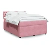 Image de Sommier à lattes de lit avec matelas Rose 160x200 cm Velours 3287793