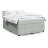 Image de Sommier à lattes de lit et matelas Gris clair 160x200cm Velours 3287794