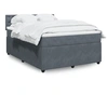 Image de Sommier à lattes de lit et matelas Gris foncé 160x200cm Velours 3287795