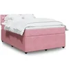 Image de Sommier à lattes de lit avec matelas Rose 160x200 cm Velours 3287799