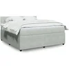 Image de Sommier à lattes de lit et matelas Gris clair 180x200cm Velours 3287806