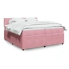 Image de Sommier à lattes de lit avec matelas Rose 200x200 cm Velours 3287829
