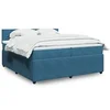 Image de Boxspring met matras fluweel blauw 200x200 cm3287834