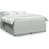 Image de Sommier à lattes de lit et matelas Gris clair 200x200cm Velours 3287836