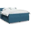 Image de Boxspring met matras fluweel blauw 200x200 cm3287840