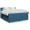 Image de Boxspring met matras fluweel blauw 200x200 cm3287846