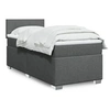 Image de Sommier à lattes de lit avec matelas Gris foncé 90x200 cm Tissu, lit, lit à plate-forme, lit à panneaux, meuble de 3288065