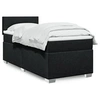 Image de Sommier à lattes de lit avec matelas Noir 90x200 cm Tissu, lit, lit à plate-forme, lit à panneaux, meuble de chambre 3288066