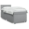 Image de Sommier à lattes de lit avec matelas Gris clair 90x200 cm Tissu 3288071