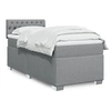 Image de Sommier à lattes de lit avec matelas Gris clair 90x200 cm Tissu 3288078