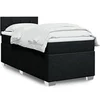 Image de Sommier à lattes de lit avec matelas Noir 100x200 cm Tissu 3288101