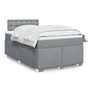 Image de Sommier à lattes de lit et matelas gris clair 120x190 cm tissu 3288141