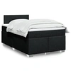 Image de Sommier à lattes de lit avec matelas Noir 120x200 cm Tissu, lit, lit à plate-forme, lit à panneaux, meuble de chambre 3288150