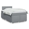 Image de Sommier à lattes de lit avec matelas Gris clair 120x200cm Tissu 3288155